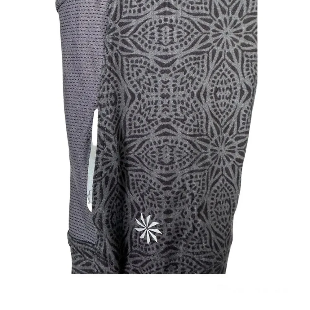 Athleta  Grey Asphalt Starfruit Bare To Run Capri  581373